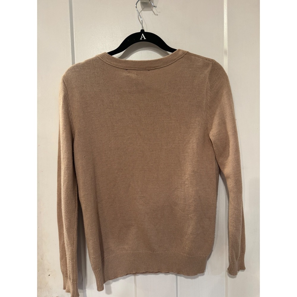 Twiggy London Camel Fox Intarsia Knit Sweater Women's Size S - Picture 2 of 10